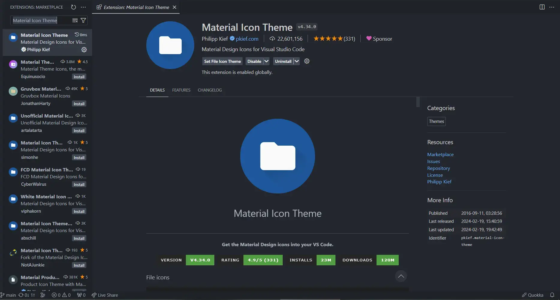 Material Icon Theme